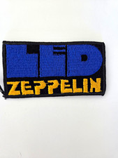 Led Zeppelin Embroidered Sew-On Patch - Blue/Yellow on Black, Single