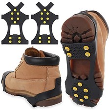 Ice Cleats for Shoes and Boots, Silicone Snow Grips, M Men:5-8/ Women:7-10