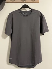 BYLT Premium Drop Cut Short Sleeve Lux T-Shirt Men's Large Gray