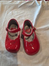 Girls Red Patent Shoes w Buckles Size 3