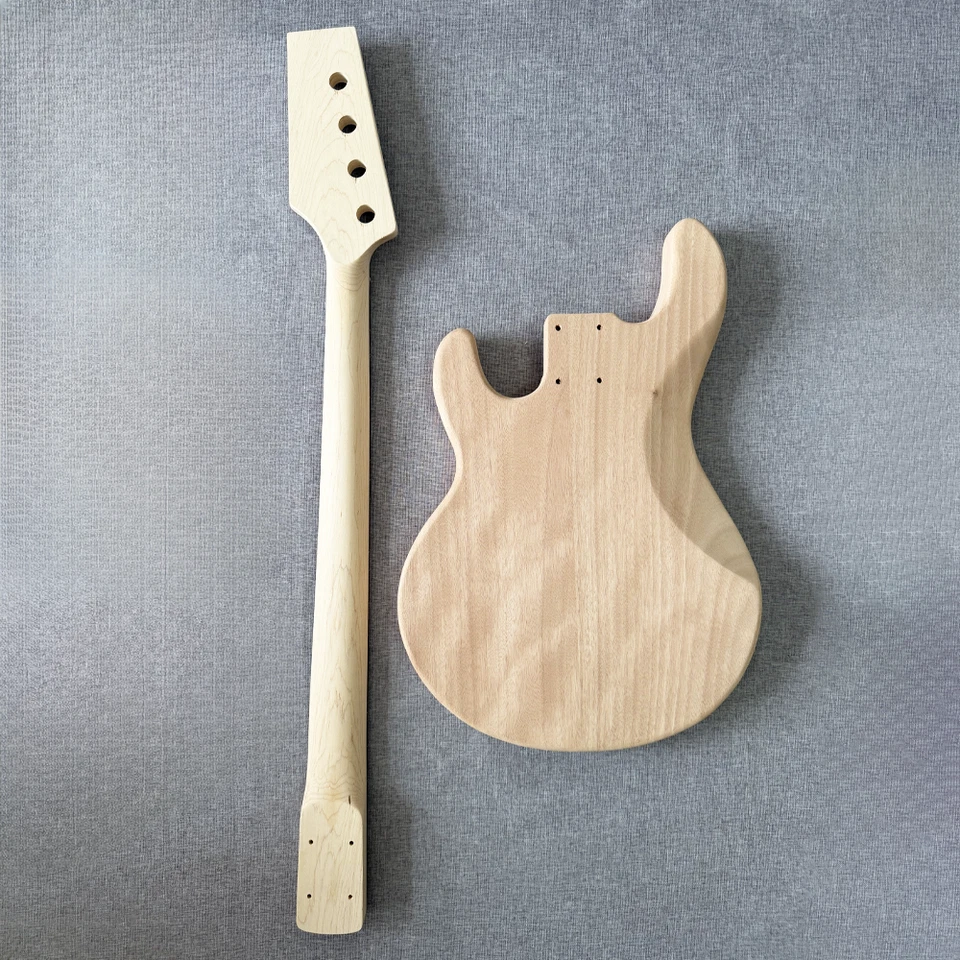 DIY 4strings music man electric bass kits set mahogany body maple neck rosewood - Image 2 of 4