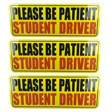 3 PCS Student Driver Magnet for Car, Please Be Patient Style 3, Yellow
