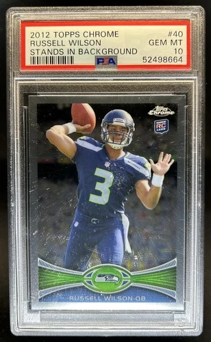 2012 Topps Chrome Russell Wilson RC Rookie #40a Seahawks PSA 10 GEM MINT