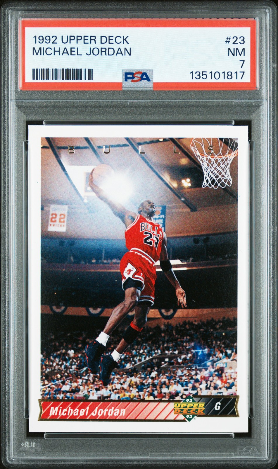 1992 UD #23 MICHAEL JORDAN PSA 7