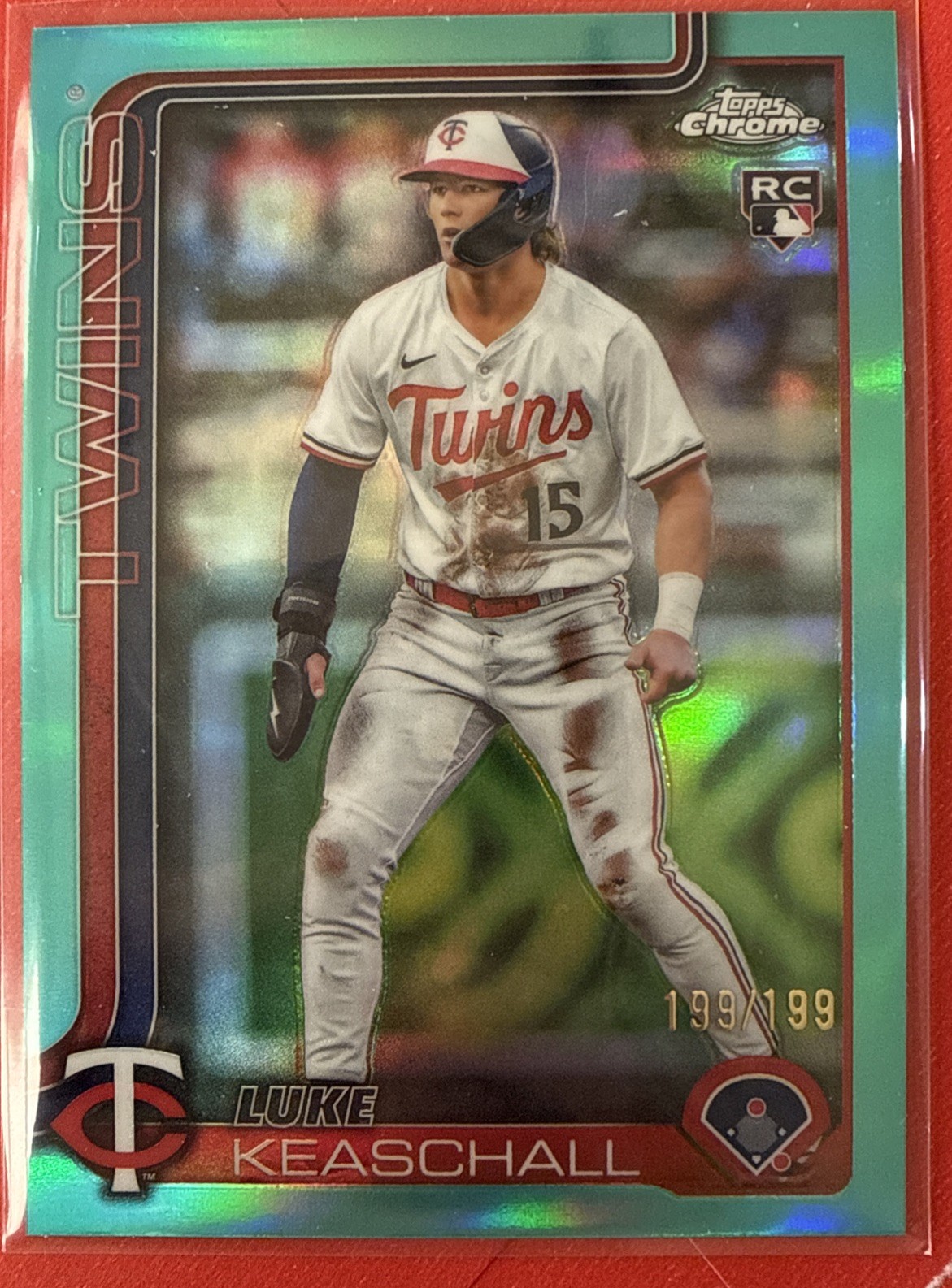 2025 Topps Chrome Update-Luke Keaschall #USC106 Aqua Refractor 199/199 Bookend