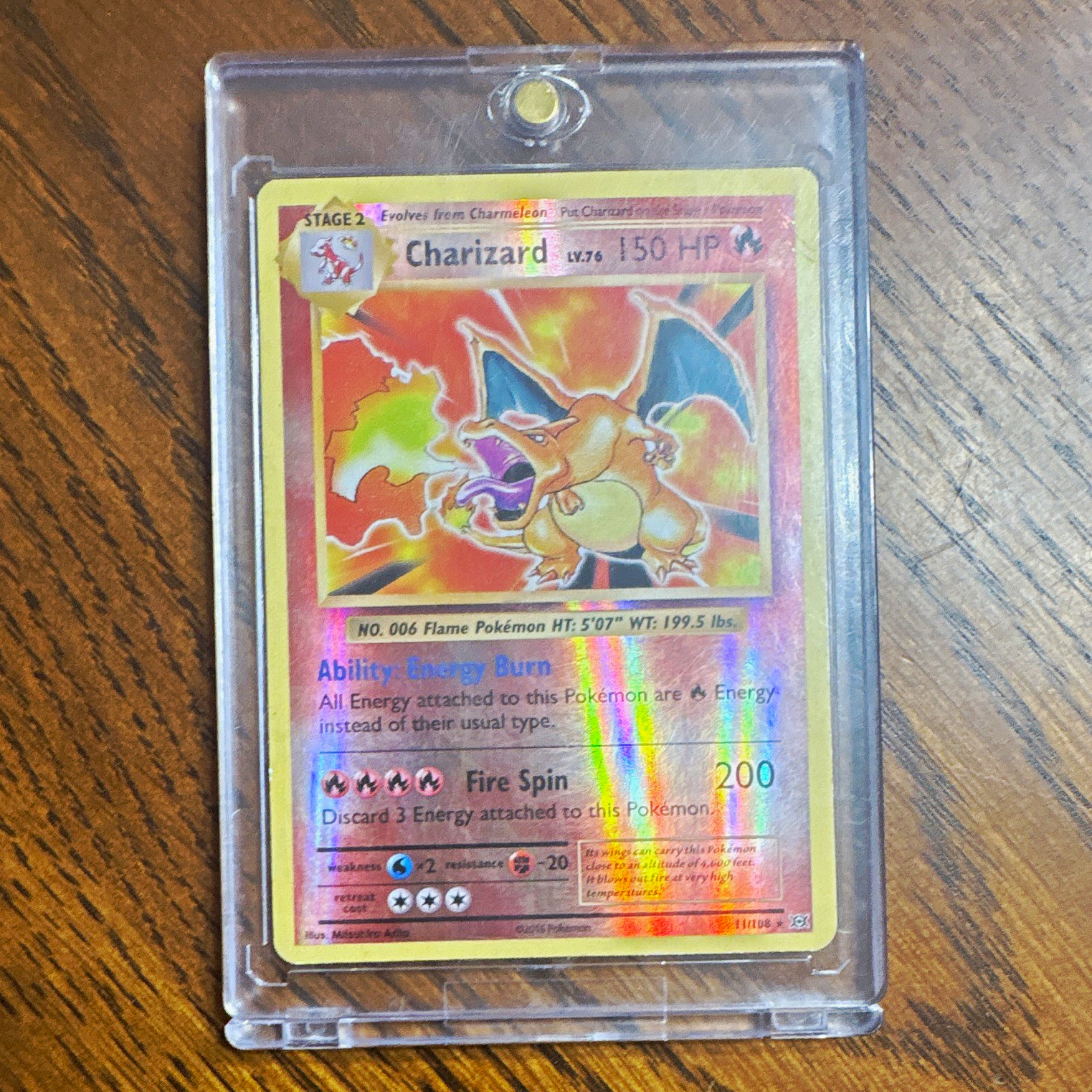 The Pokemon Company Charizard 11/108 Evolutions Holo Rare 2016 Stage 2 150 HP