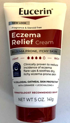 Eucerin Eczema Prone, Itchy Skin Cream FRAGANCE - STEROID  FREE 5oz EXP 06-2027