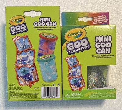 Crayola Mini Goo Can Less Mess Diy Brand New | Two boxes | Silver and Red
