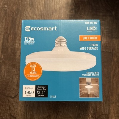 EcoSmart Wide Surface LED Light Bulb Soft White 125W (1pck)