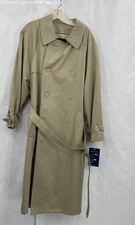 London Fog NWT Men's Tan Trench Coat Sz 38 Reg