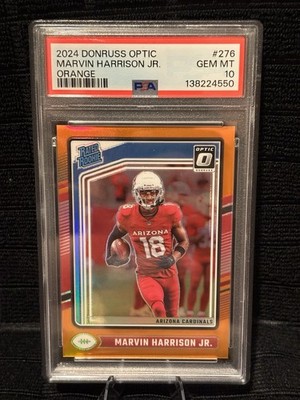 2024 Optic Marvin Harrison Jr Orange #276 Rookie RC PSA 10 GEM MT * #/249 * OSU