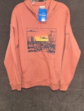 Women s Columbia Salmon Colored Hoodie With Pockets In Front Size Large NWT