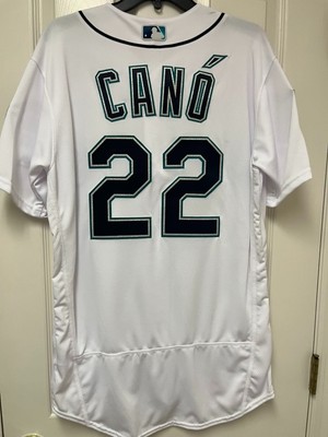 NWT #22 Robinson Cano Seattle Mariners 44 Home Jersey w/40th