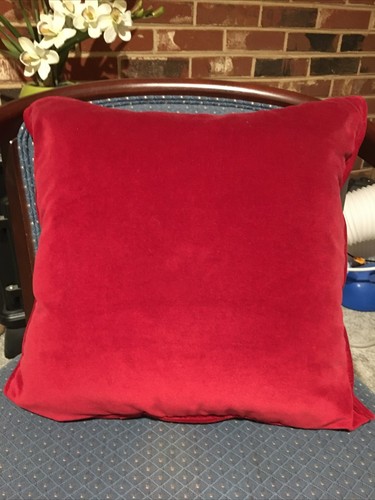 Vintage Asian Tapestry Throw Pillow 16” Monkey Red Velvet back - Picture 4 of 5