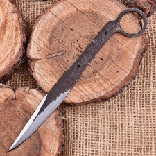 8'' 1095 High Carbon Steel Knife Blank Blade DIY Bushcraft Hunting Knife Making