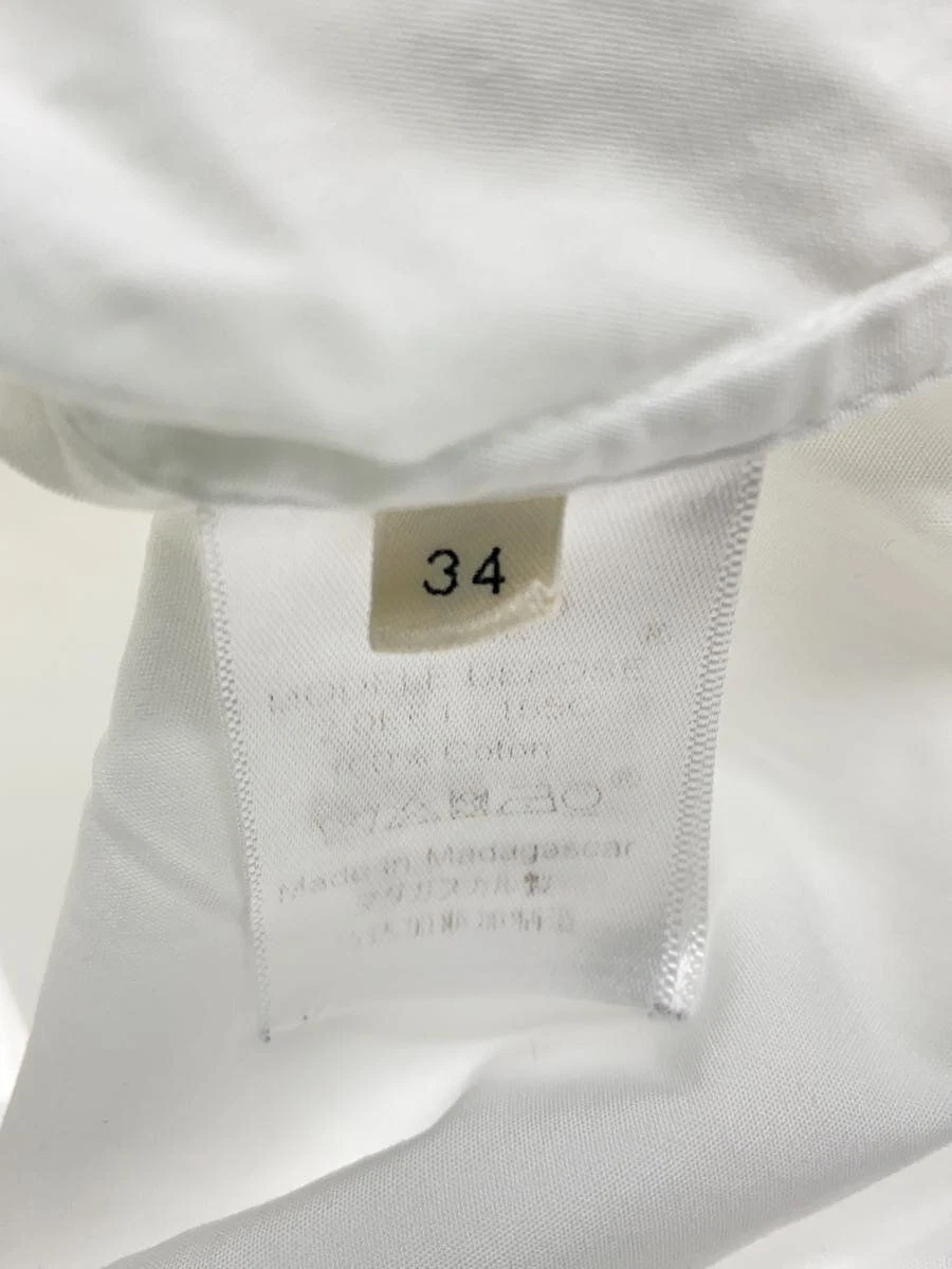 Abito CELINE altro manica lunga 34 cotone bianco tinta unita