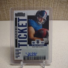 2025 Panini Select Cam Skattebo Auto Rookie Ticket New York Giants RC 