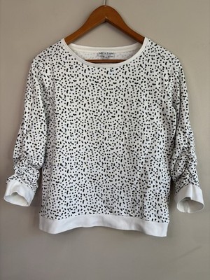 Marie Lund Copenhagen Woman s Cotton Confetti Sweatshirt Top Small Minimalist