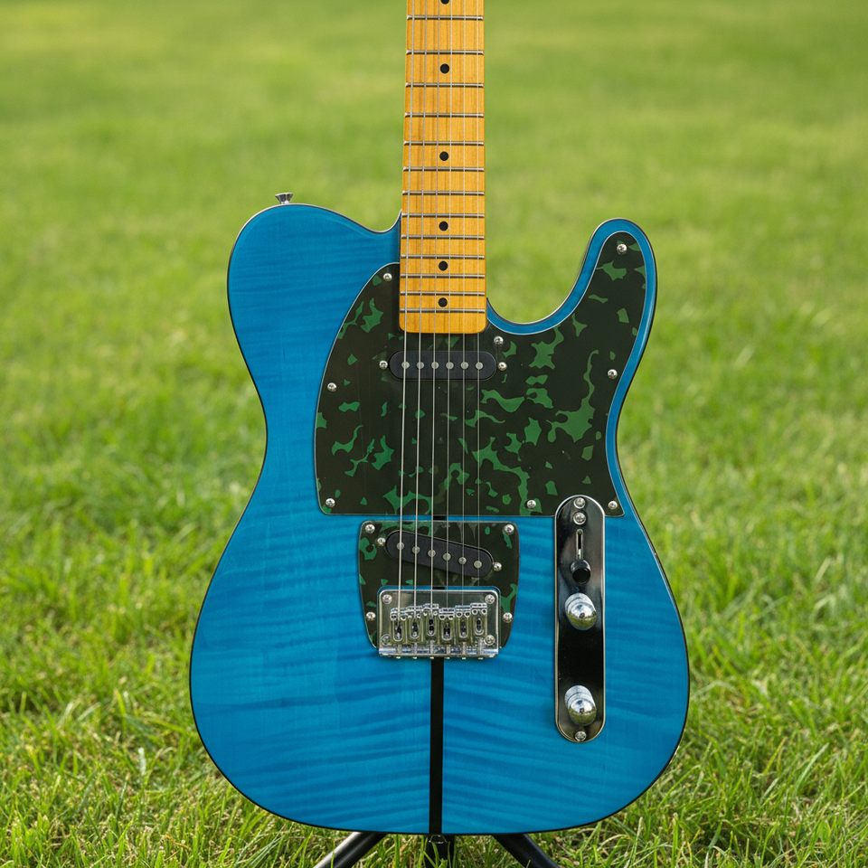 Anderson Mad Cat Blue TL Electric Guitar Solid Body Maple Neck 6 String ...