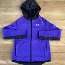 Under Armour Hoodie Sweatshirt Youth Boys Hooded Fleece Jacket Loose Fit Size M