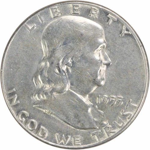 1955 Franklin Silver Half Dollar AU Uncertified #250