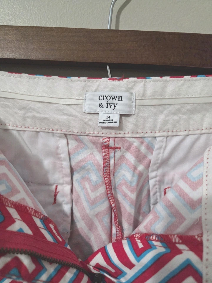 Pantalones cortos para mujer Crown & Ivy multicolores talla 14 Foto 3 de 3
