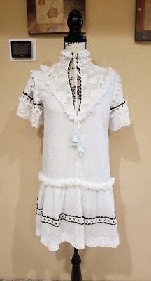Place Nationale Embroidered Mini Dress Size 1 (US 2-4) | eBay