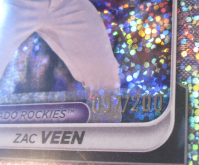 ZAC VEEN 2024 Bowman Chrome Draft SPARKLE REFRACTOR #BDC61
