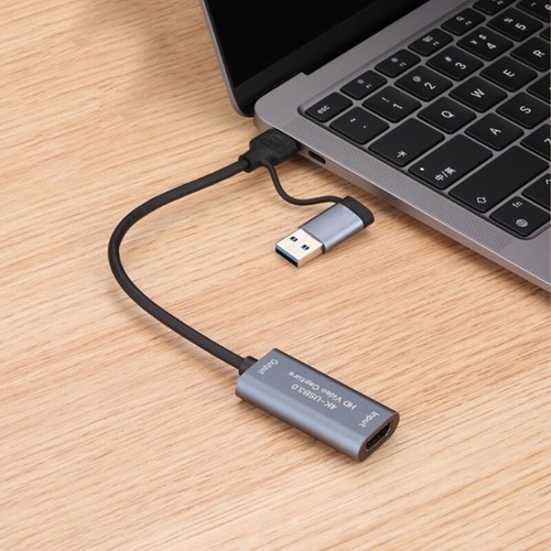 USB+Type C to HDTV Video Capture Card 2K Video Recording Device Transfer Record - Afbeelding 3 van 8