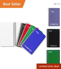 Portable 5" x 3" Memo Notebooks - 8 Assorted Colors for Students & Professionals