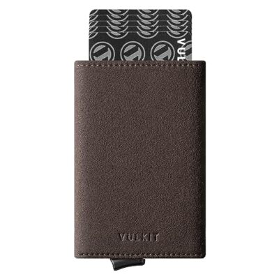 Credit Card Holder Leather Bifold Pop up Wallet Banknote Compartment,ID Window