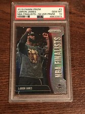 2019 Panini Prizm LeBron James NBA Finalists Silver PSA 10 GEM MINT Lakers MVP 