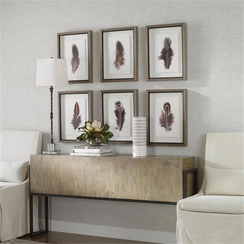 Uttermost Birds Of A Feather Plastic & Paper Prints in Brown/White (Set of 6) - Picture 8 of 9