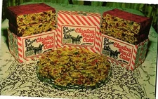 Vintage Postcard- Old Fashion Claxton Fruit Cake, Claxton, GA 1960s