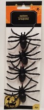 Black Glitter Spider Clip-on Arachnid Scary Tarantula Halloween Prop