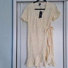 Yellow Wrap Dress- Size M