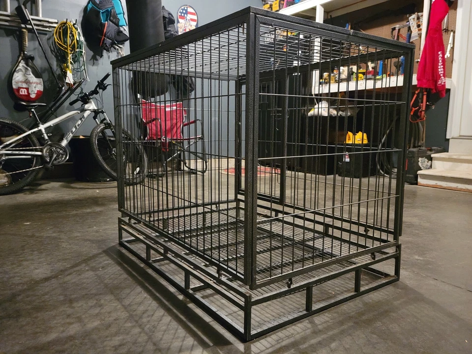 Perrera plegable, resistente, de acero para perros Foto 4 de 4