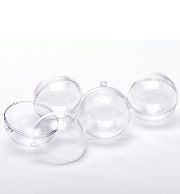 5 x 2 Teil Klar Kunststoff Kugeln Acryl Transparent Kugel Ball - Basteln