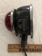 Vintage Cowl Light Red Light 20s 30s Tested Works Some Dents Dings Scratches