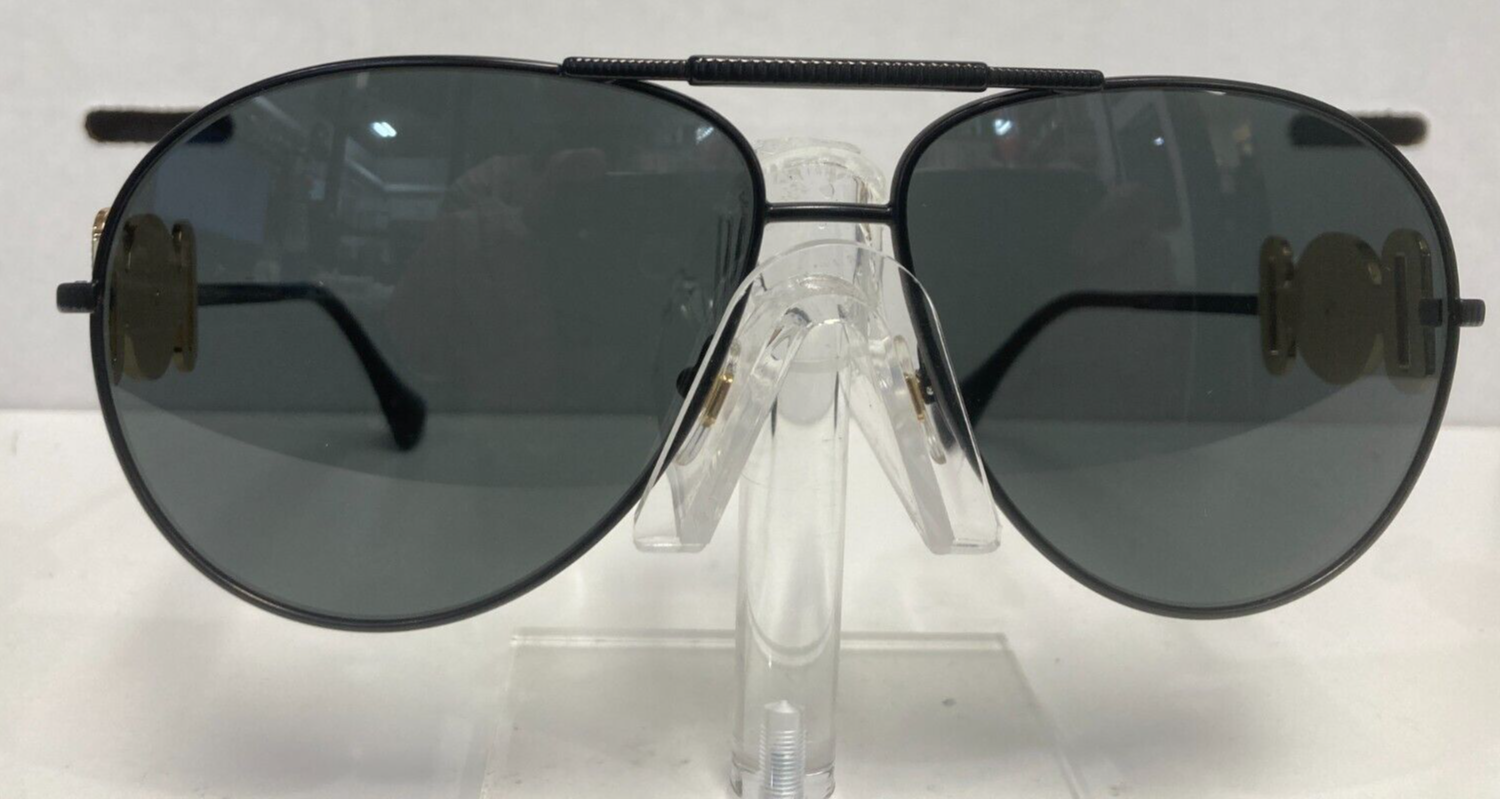 NWT Versace Sunglasses VE2249 126187 MATTE BLACK W/ DARK GREY 65 MM