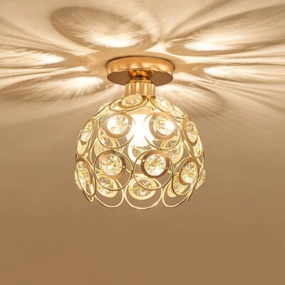 Deckenlampe Kristall, Gold