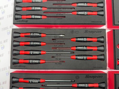Snap-on Tools NEW 33-Piece RED Mixed Mini Screwdriver & Pick Foam