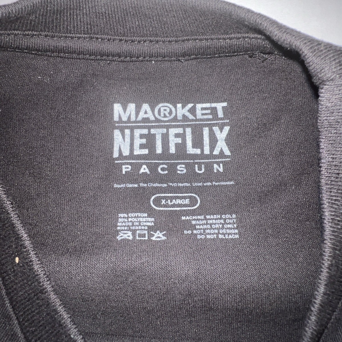 Pacsun Market -Netflix-Squid Game T-Shirt Black NWT Size XL | eBay