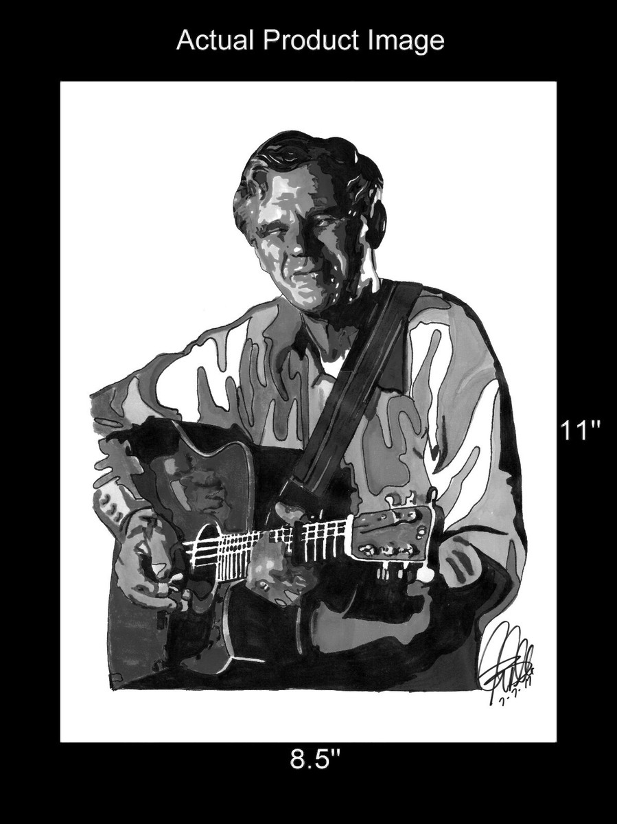 Doc Watson Guitar Bluegrass Country Folk Music Poster Print Wall