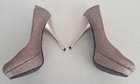 CANDIES Gold Metallic Platform HEELS Sz 10 5" NEW Party Shoes — photo 3