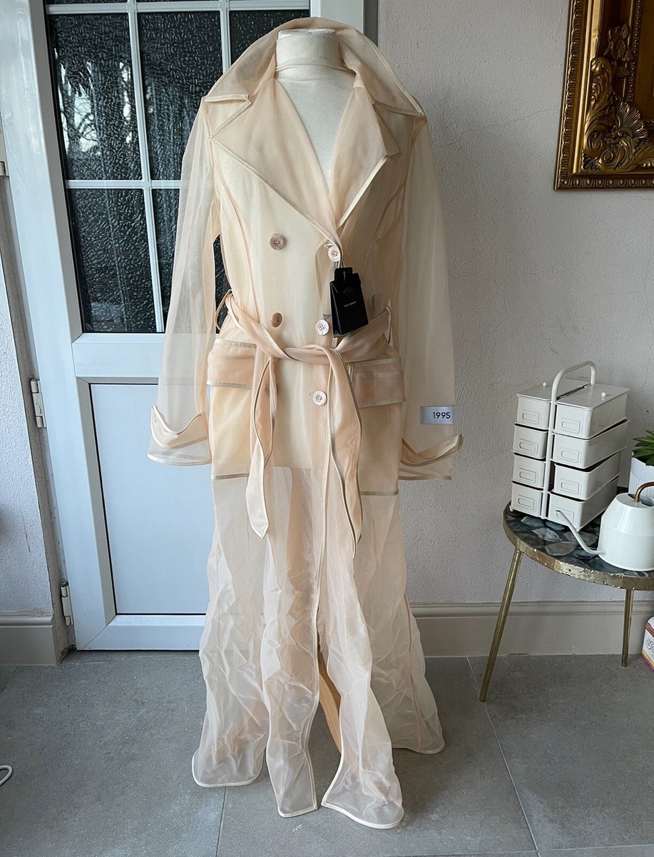 Organza Coat Dolce And Gabbana Trench Coat Women's White - Main Image