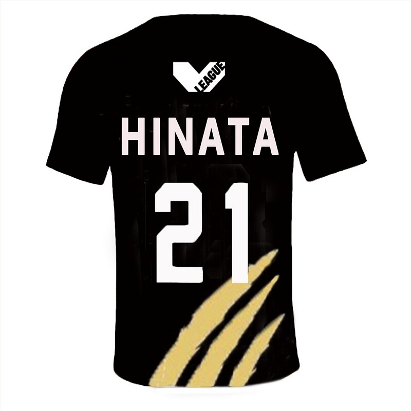 MSBY バレーボールシャツ HINATA 21 Haikyuu Uniform NO.21 MSBY Black Jackal Shoyo Hinata Model S