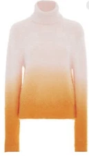 Carven Sunset Ombré Knit Long Sleeve Mock Neck Sweater Size L $390