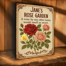 Personalised Rose Garden Sign