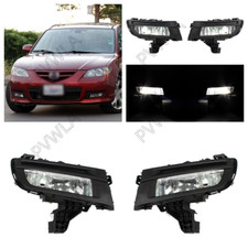 Front Bumper Led Fog Lamp Light Drl Leftright Pair For 2007-2009 Mazda 3 Sadan Front Bumper Led Fog Lamp Light Drl Leftright Pair For 2007-2009 Mazda 3 Sadan